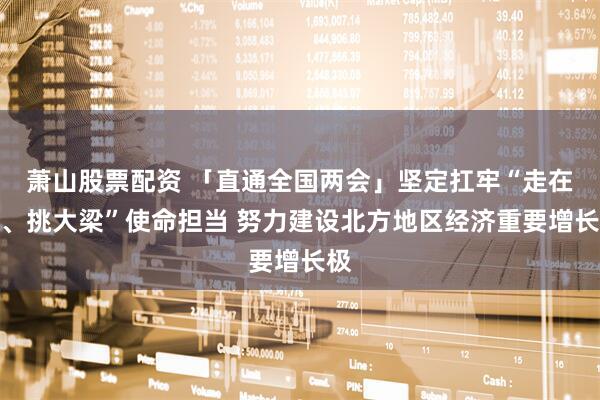 萧山股票配资 「直通全国两会」坚定扛牢“走在前、挑大梁”使命担当 努力建设北方地区经济重要增长极