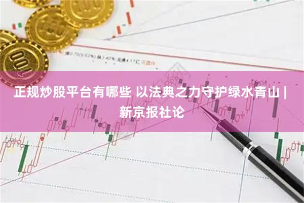正规炒股平台有哪些 以法典之力守护绿水青山 | 新京报社论
